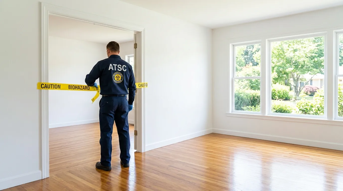 Certified biohazard cleanup crew performing Decomposition Cleanup in Coral Hills